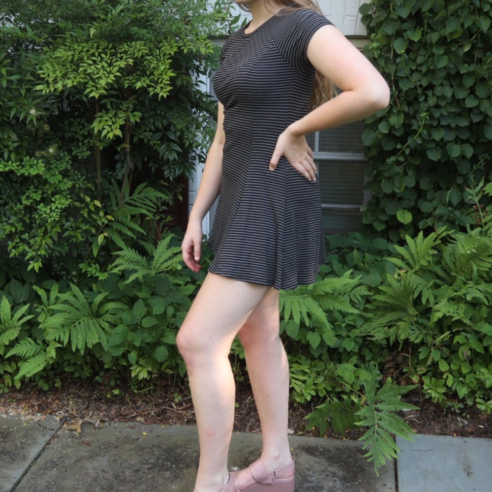 Black and Grey striped dress